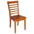 Wooden Imports Furniture Llc Wooden Imports PBL03-WC-SABR 2 Picasso Chair with Wood Seat - Saddle Brown MLC-SBR-W